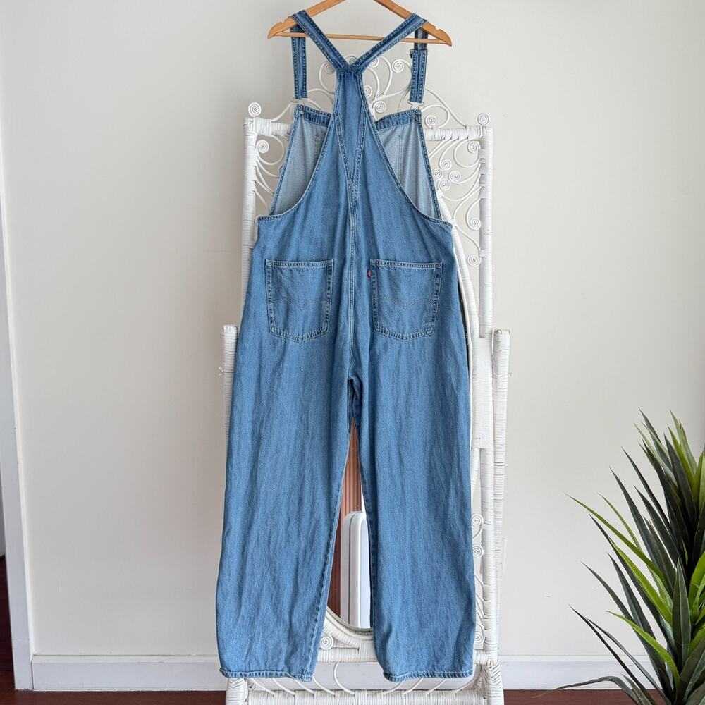 Levi's Denim Overalls Womens XL Bib Dungarees Cottage Farm Prairie Country Boho - Picture 6 of 9